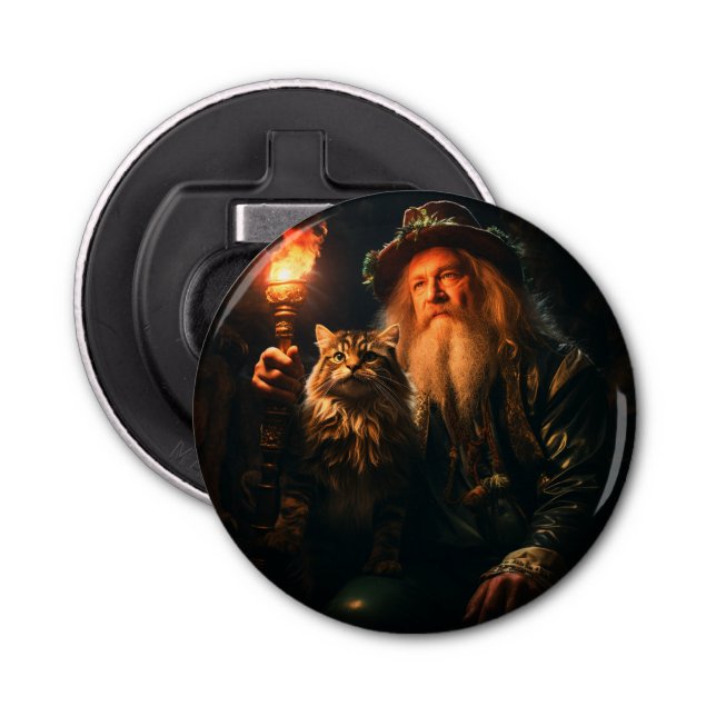 Old Man and his Cat Bottle Opener (Front)