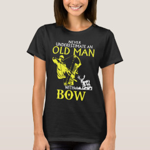 Old Man Archery Compound Bow Deer Elk Big Game Hun T-Shirt