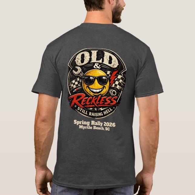 Old Man Biker Tee Myrtle Beach Bike Week (Back)