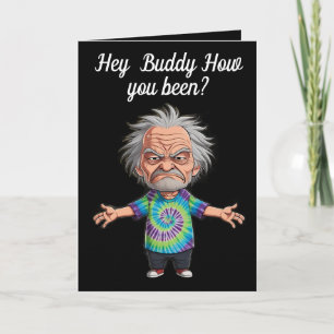 Old man Chibi with arms outstreched  Card