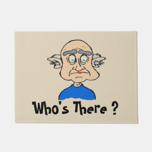 Old Man, Comical Who's There? Doormat