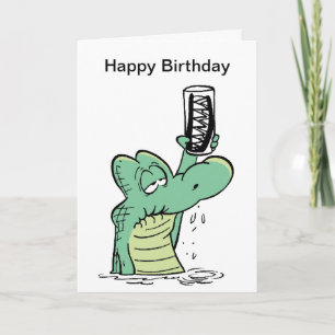 Old Man Croc Birthday Card