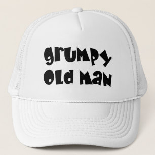 old man grumpy trucker hat
