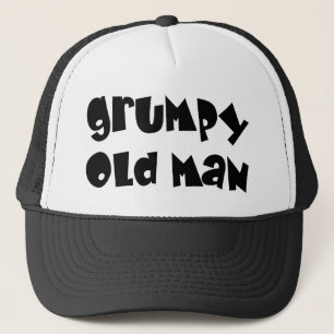 old man grumpy trucker hat