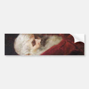 Old Man in a Red Coat (Santa Claus) (Christmas) Bumper Sticker