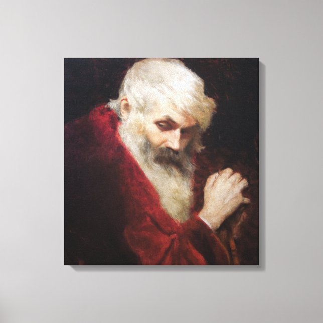 Old Man in a Red Coat (Santa Claus) (Christmas) Canvas Print (Front)