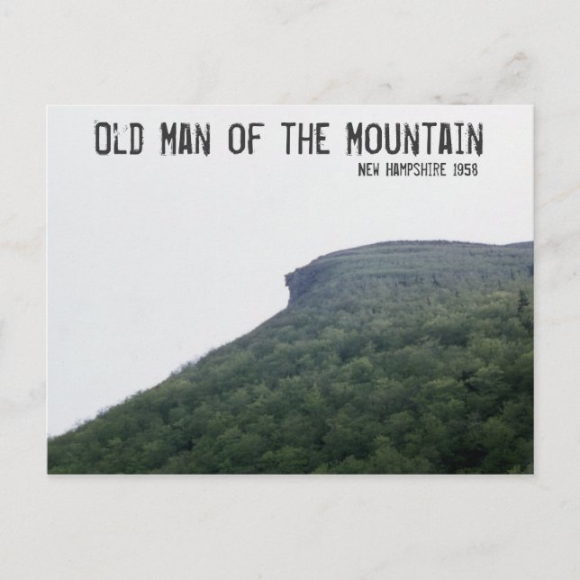 Old Man of the Mountain New Hampshire Postcard (Front)