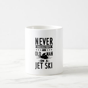 Old Man On A Jet Ski  Coffee Mug