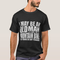 Old Man On Mountain Bike Cyclist Birthday Gift