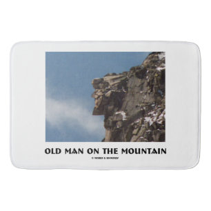 Old Man On The Mountain Optical Illusion Bath Mat