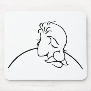 Old Man Or Young Lady Optical Illusion Mouse Pad