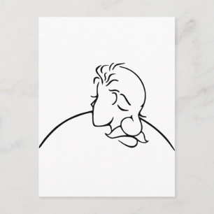 Old Man Or Young Lady Optical Illusion Postcard