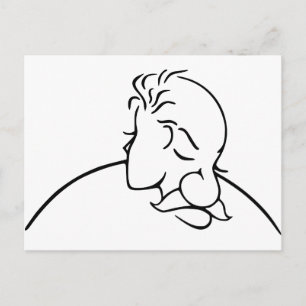 Old Man Or Young Lady Optical Illusion Postcard