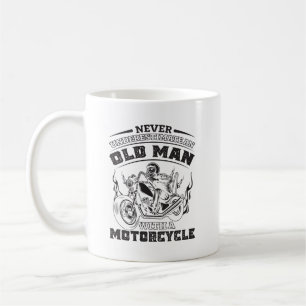 Old Man Passion for motorcycles, Funny Coffee Mug