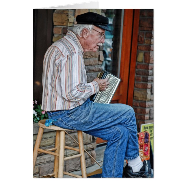 Old Man Playing an Accordion (Front)