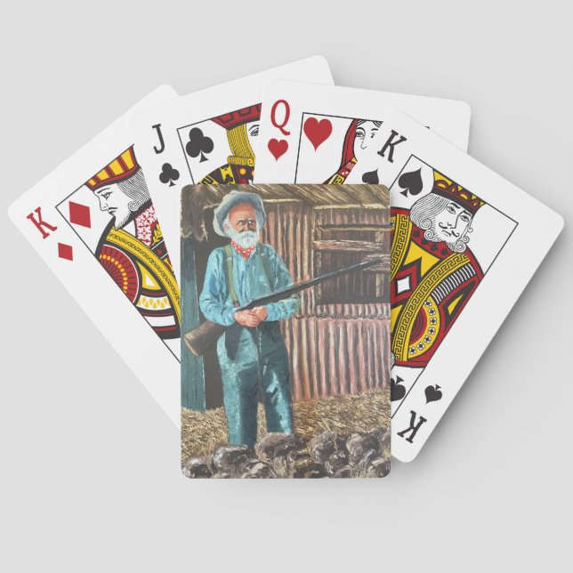 Old Man Playing Cards (Back)