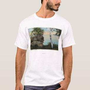 Old Man Rock Formation of Eagle Island View T-Shirt