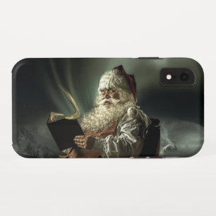 Old Man Santa Claus Reading His List iPhone XR Case