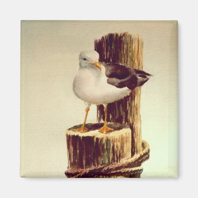 OLD MAN SEAGULL by SHARON SHARPE Magnet (Front)
