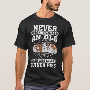 Old Man Who Loves Guinea pigs T-Shirt