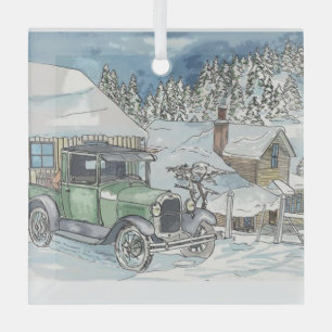 Old Man Winter Glass Ornament