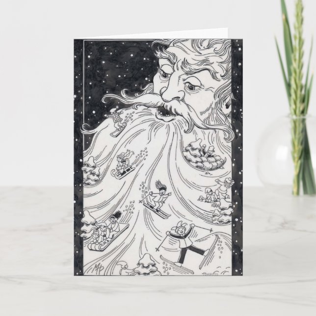 Old Man Winter Holiday Card (Front)