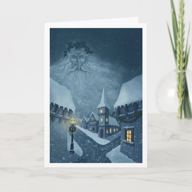 old man winter holiday greetingcard (Front)