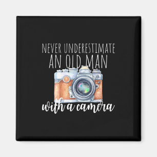 Old Man With A Camera Magnet