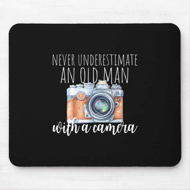 Old Man With A Camera Mouse Pad (Front)