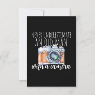 Old Man With A Camera RSVP Card
