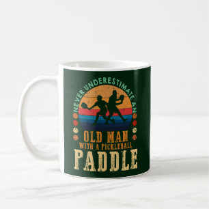 Old Man With A Pickleball Paddle Best Gift Coffee Mug