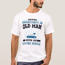 Old Man with an Electric Vehicle Fathers Day Gift