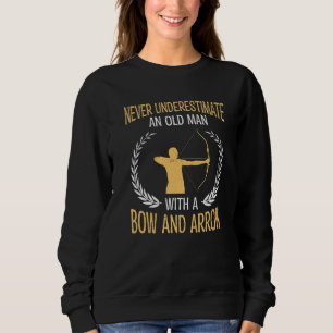 Old Man With Bow And Arrow Archery Archer Sweatshirt