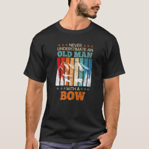 Old Man With Bow Longbow Archer Archery  2 T-Shirt