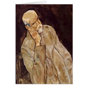 Old Man With Cell Phone Abstract Matisse Style,