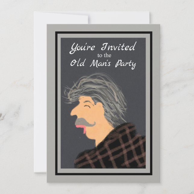 Old Man's Birthday Party Invitation (Front)