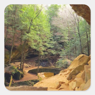 Old Man's Cave Square Sticker