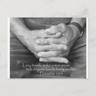 Old Man's Hands Postcard