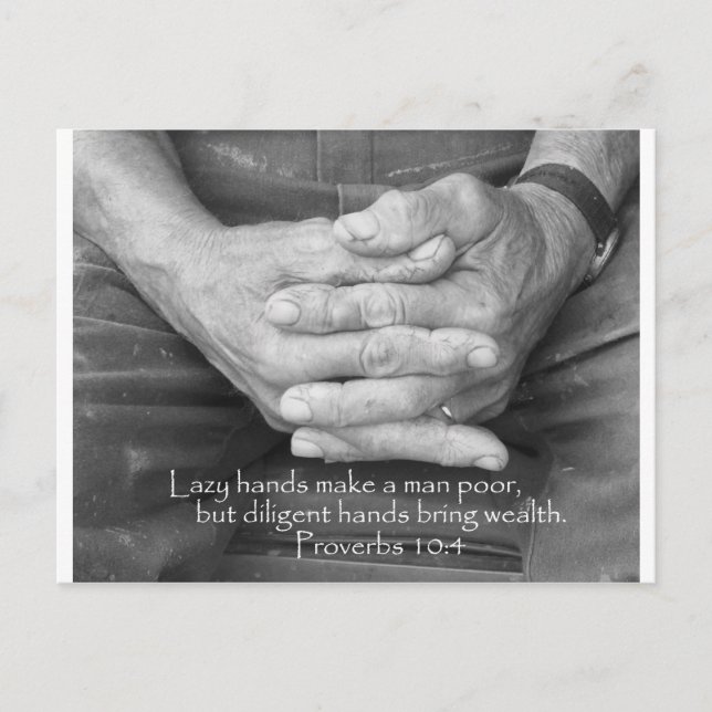 Old Man's Hands Postcard (Front)