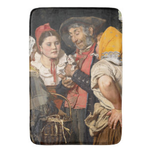 Old Man's Treasure (The Cat) (by Karl Gussow) Bath Mat