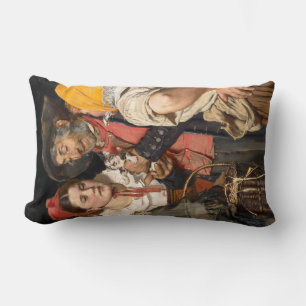 Old Man's Treasure (The Cat) (by Karl Gussow) Lumbar Pillow