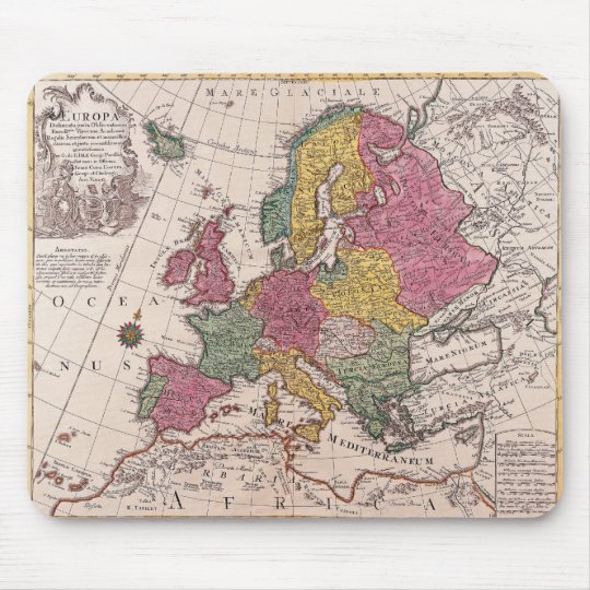 Old Map Europe Mouse Pad Zazzle Ca