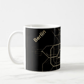 Old map of Berlin Subway Coffee Mug