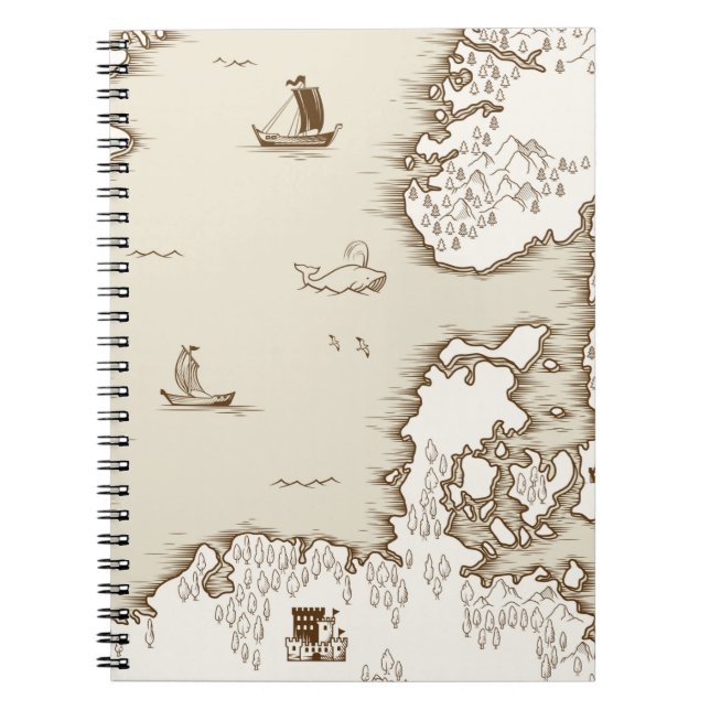 Old map of the North Sea, Britain and Scandinavia, Notebook (Front)