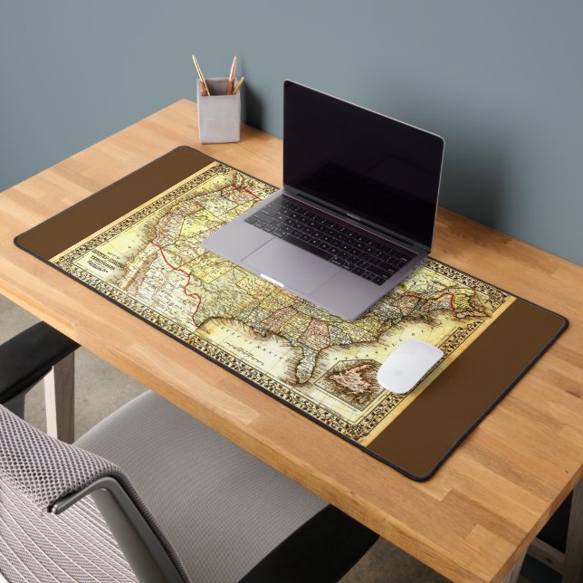 OLD MAP of USA Desk Mat (Office 2)
