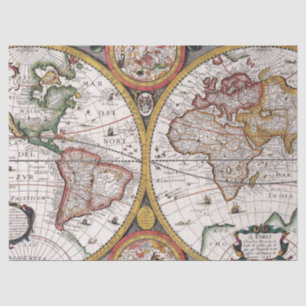 Old Map Series 1 Design 9 Tissue Paper