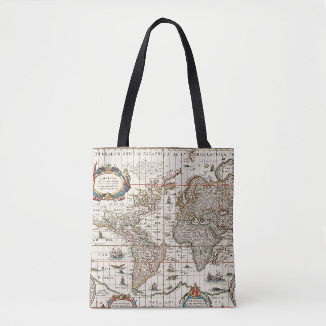old map tote bag (Front)