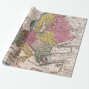 Old Maps Pattern Wrapping Paper