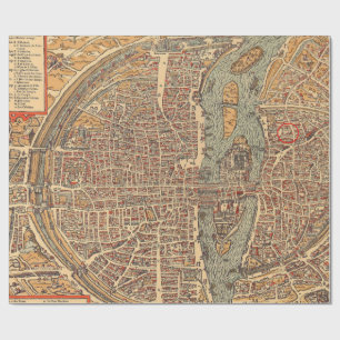Old Maps Pattern Wrapping Paper