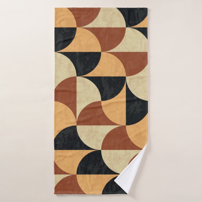 Old marble floor, geometric seamless texture. bath towel (Bath Towel)